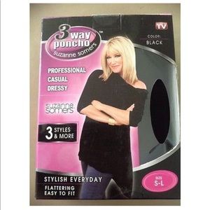 🎉CLOSET SALE @ 4 for $20!🤩🎉 Black poncho